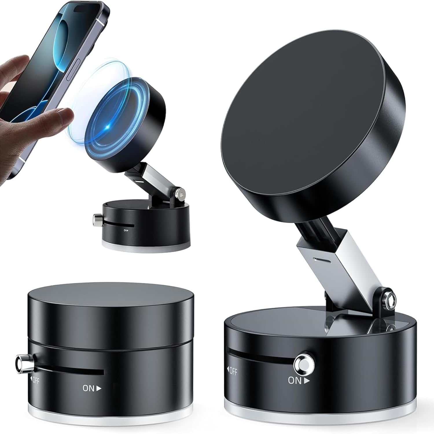 magnetic car mobile holder for dashboard vacuum suction smartphones holder mount hand free magnetic cell phone stand with strong grip shockproof suction cup mount for car gym office table black magnetic car mobile holder for dashboard vacuum suction smartphones holder mount hand free magnetic cell phone stand with strong grip shockproof suction cup mount for car gym office table black