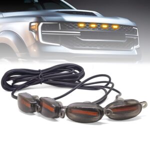 LED police red blue grill flash light