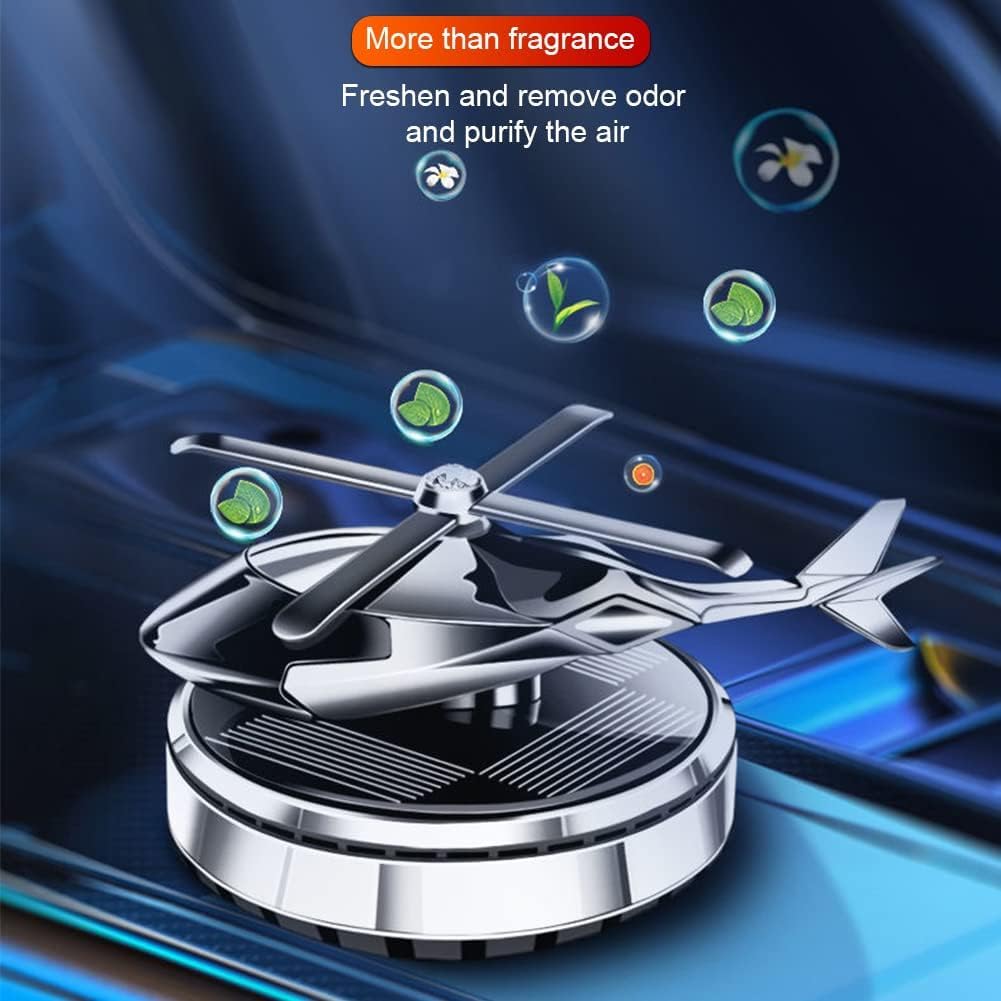 helicopter solar car air freshener aromatherapy car interior decoration accessories perfume diffuser (random color) helicopter solar car air freshener aromatherapy car interior decoration accessories perfume diffuser (random color)