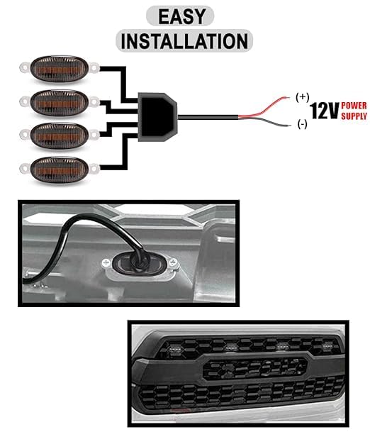 led police red blue grill flash light led police red blue grill flash light