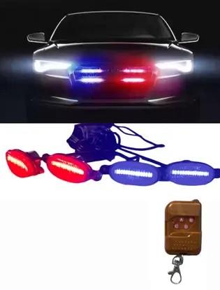 led police red blue grill flash light led police red blue grill flash light