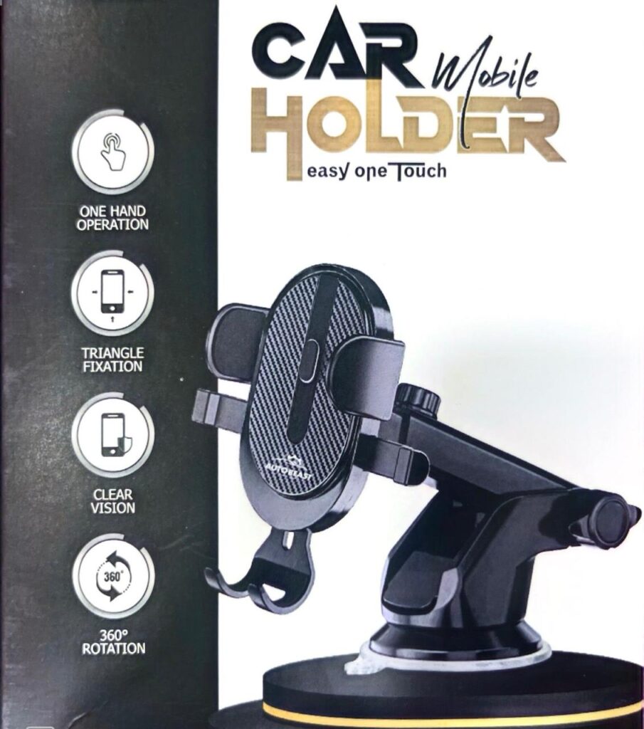 Adjustable Car Mobile Phone Holder Stand for Dashboard & Windshield, 360° Rotational, Strong Suction Cup, Compatible with 4 to 6 inch Devices (MK03) auto draft
