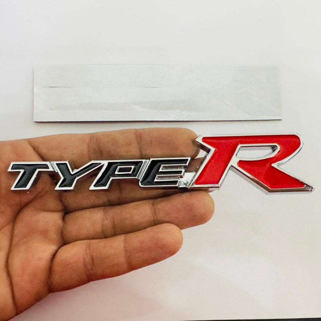 3D TypeR Decal Metal Logo | Black RED |14.5x3cm 3d typer decal metal logo | black red |14.5x3cm