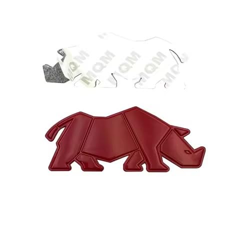 3d modern chrome geometric metal rhinoceros emblem for cars and bikes | badges logo self adhesive metal emblem (rhino red 10x5 cm) 3d modern chrome geometric metal rhinoceros emblem for cars and bikes | badges logo self adhesive metal emblem (rhino red 10x5 cm)