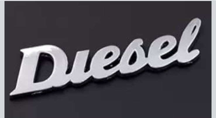 3D Diesel Plastic Decal for All Cars & Bikes (Silver) | Pack of 1 | 3d petrol plastic decal for all cars & bikes (silver) | pack of 1 | (copy)