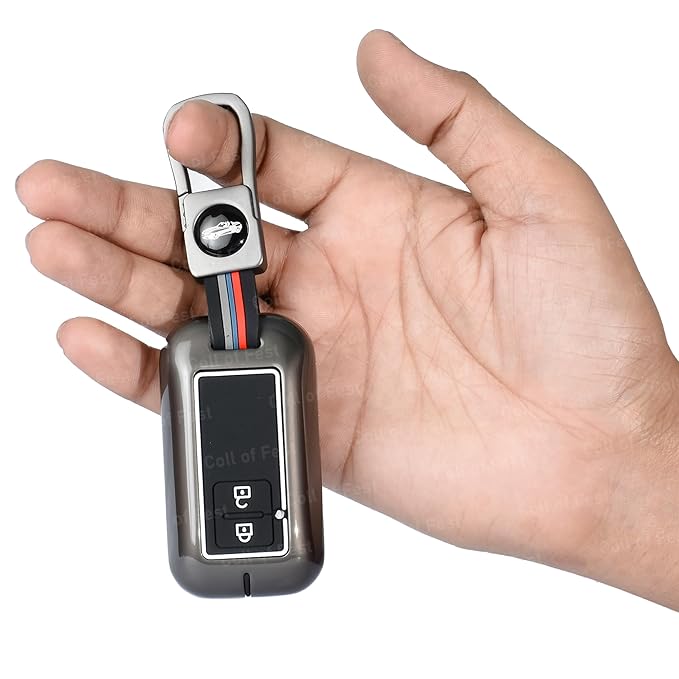 metal alloy key cover for suzuki | 2 button smart key with keychain metal alloy key cover for suzuki | 2 button smart key with keychain
