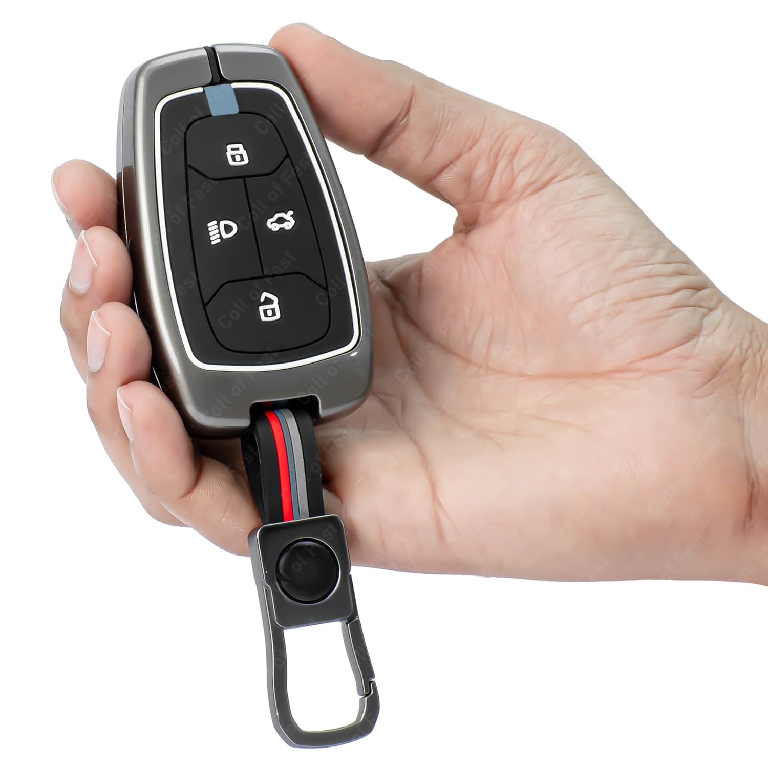 metal alloy key cover for | 2 button round key with keychain | pack of 1 | (copy) metal alloy key cover for | 2 button round key with keychain | pack of 1 | (copy)