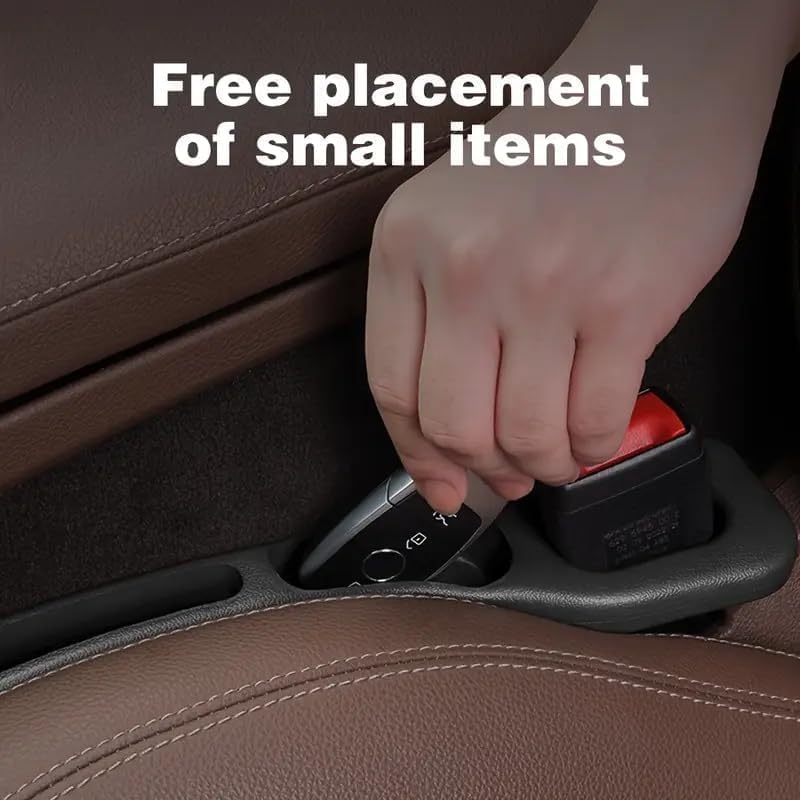 car seat gap filler organizer pu leather console side storage box, car accessories for phones, keys, coins, and more (2 pcs brown) car seat gap filler organizer pu leather console side storage box, car accessories for phones, keys, coins, and more (2 pcs brown)