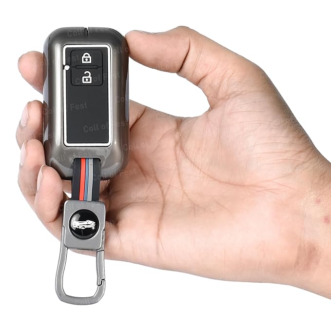 metal alloy key cover for suzuki | 2 button smart key with keychain metal alloy key cover for suzuki | 2 button smart key with keychain