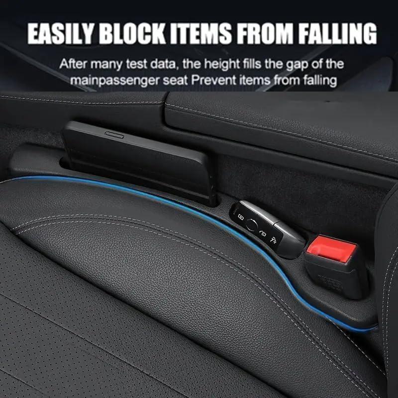 car seat gap filler organizer pu leather console side storage box, car accessories for phones, keys, coins, and more (2 pcs brown) car seat gap filler organizer pu leather console side storage box, car accessories for phones, keys, coins, and more (2 pcs brown)