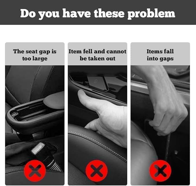 car seat gap filler organizer pu leather console side storage box, car accessories for phones, keys, coins, and more (2 pcs brown) car seat gap filler organizer pu leather console side storage box, car accessories for phones, keys, coins, and more (2 pcs brown)