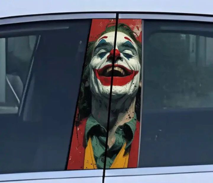 car pillar stickers for door joker (20 x 8 inch) car pillar stickers for door joker (20 x 8 inch)