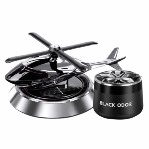 solar rotating blades helicopter + black odor car perfume