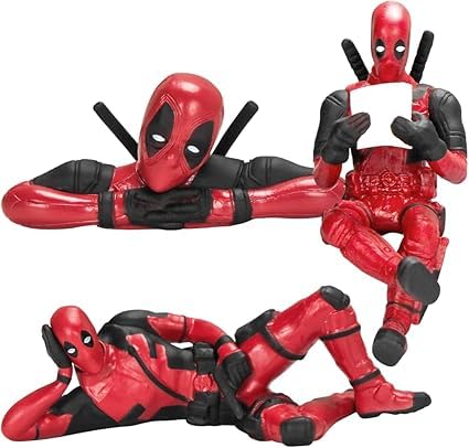 deadpool action figures set of 3 for car deash decor
