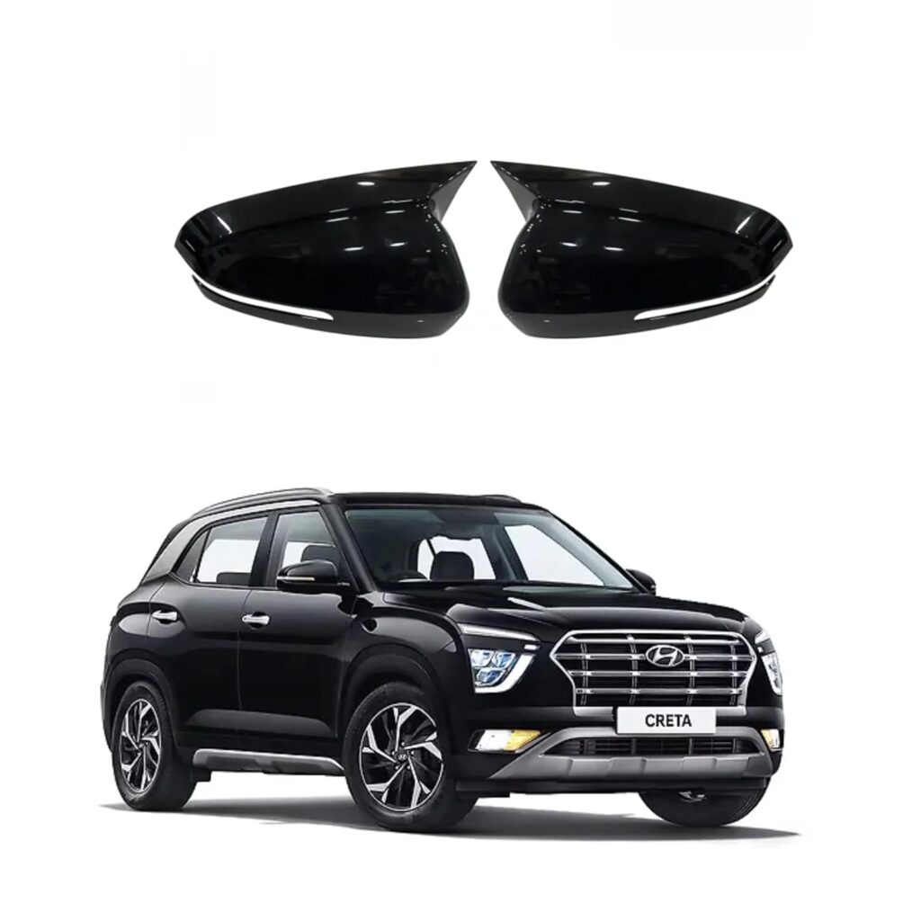batman side mirror cover glossy black finish for suzuki grand vitara & toyota hyryder (copy)