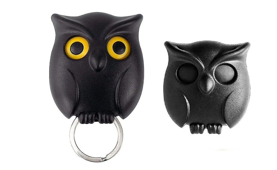 spooky owl key holder open/close eyes function