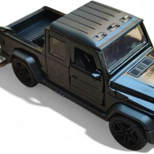 modkar pickup truck toy car key chain with push back action black