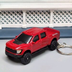 modkar pickup truck toy car key chain with push back action black (copy)